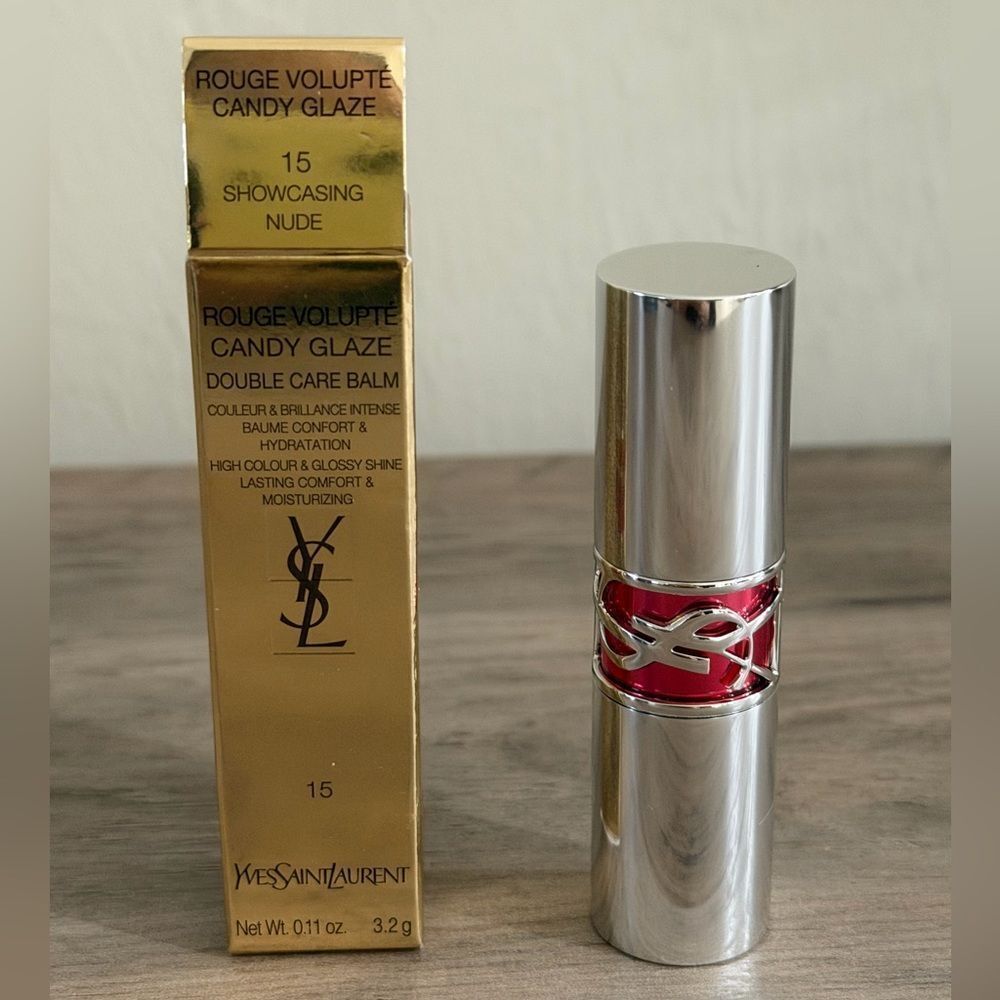 YVES SAINT LAURENT-YSL Candy Glaze Lip Gloss Stick new in box-15 Showcasing Nude